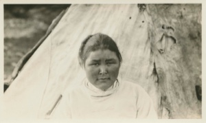 Image of Eskimo [Inughuit] woman (Astrup's wife)